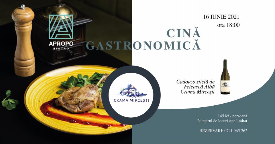 Gastronomic dinner with Arcadie Foșnea and Mircești Winery